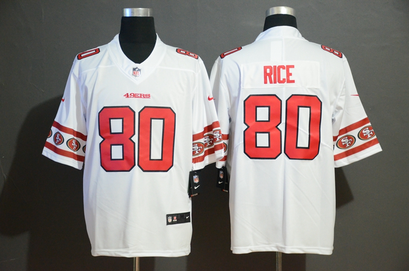 Men's San Francisco 49ers Jerry Rice #80 White Jersey